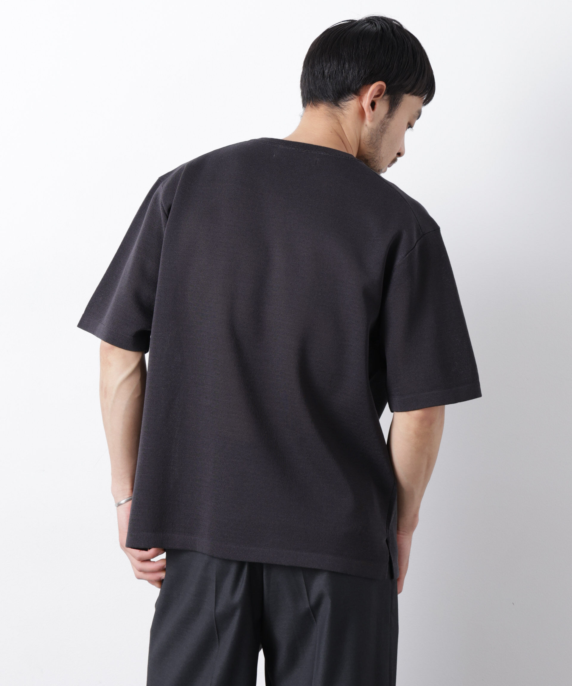 nano･universe「12ゲージドライニットTシャツ 半袖」|ニット・セーター|