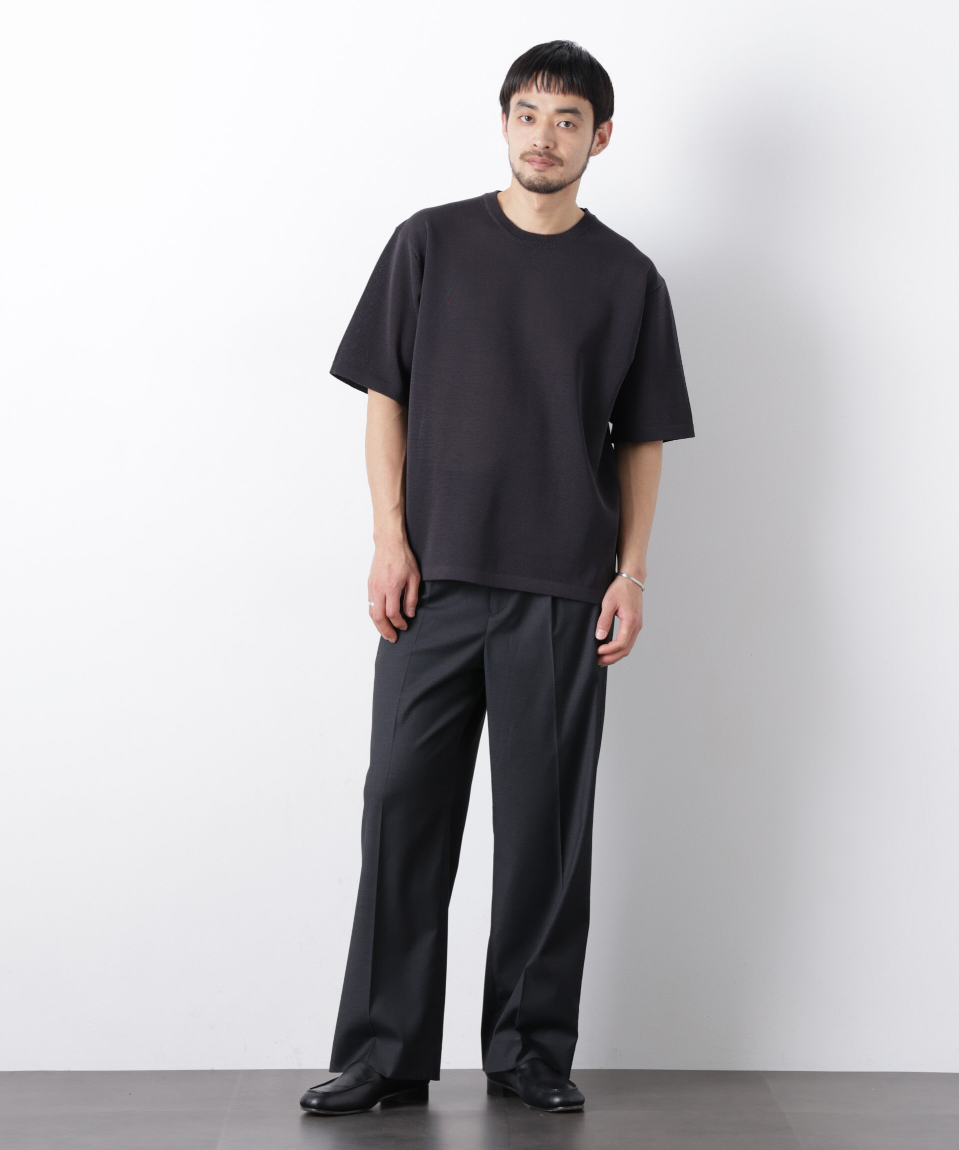 nano･universe「12ゲージドライニットTシャツ 半袖」|ニット・セーター|