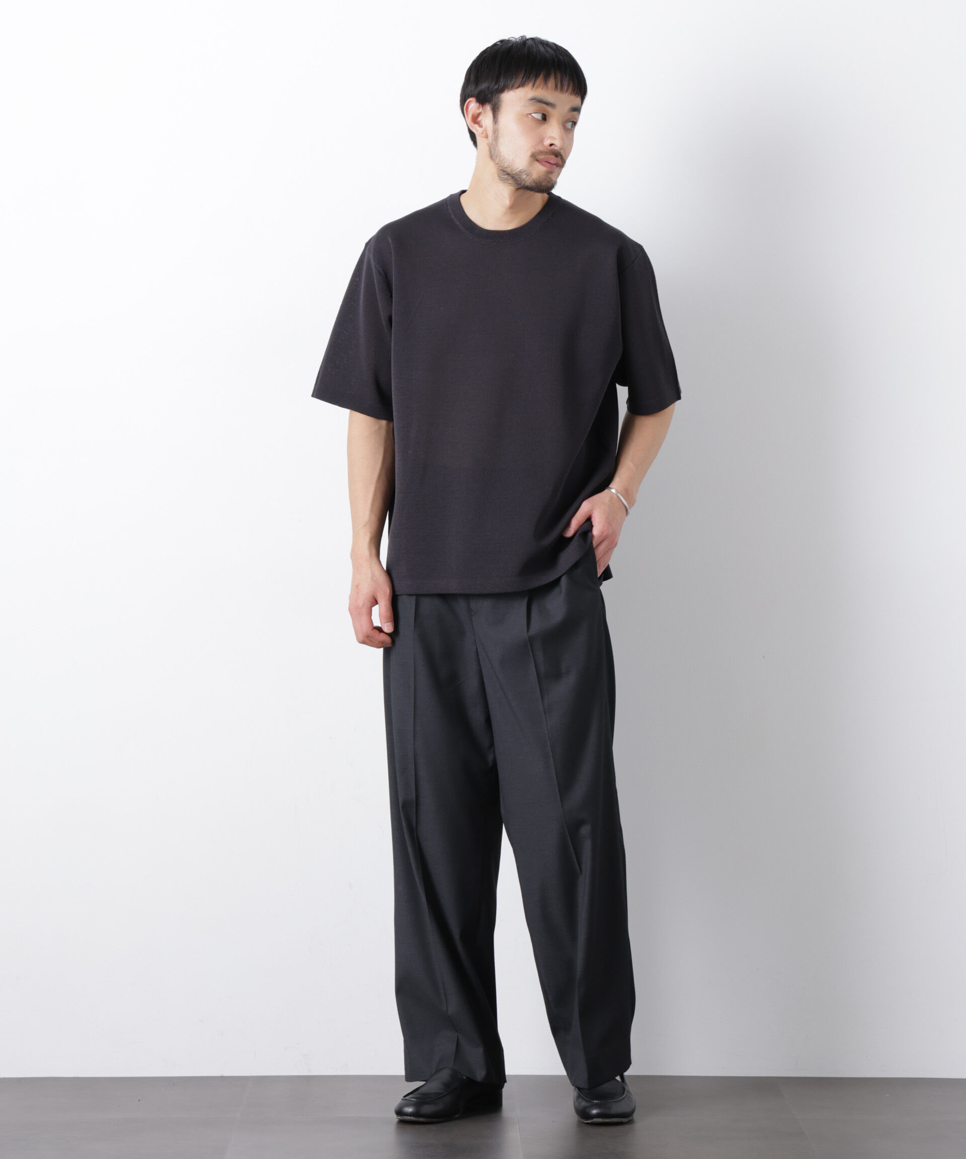 nano･universe「12ゲージドライニットTシャツ 半袖」|ニット・セーター|