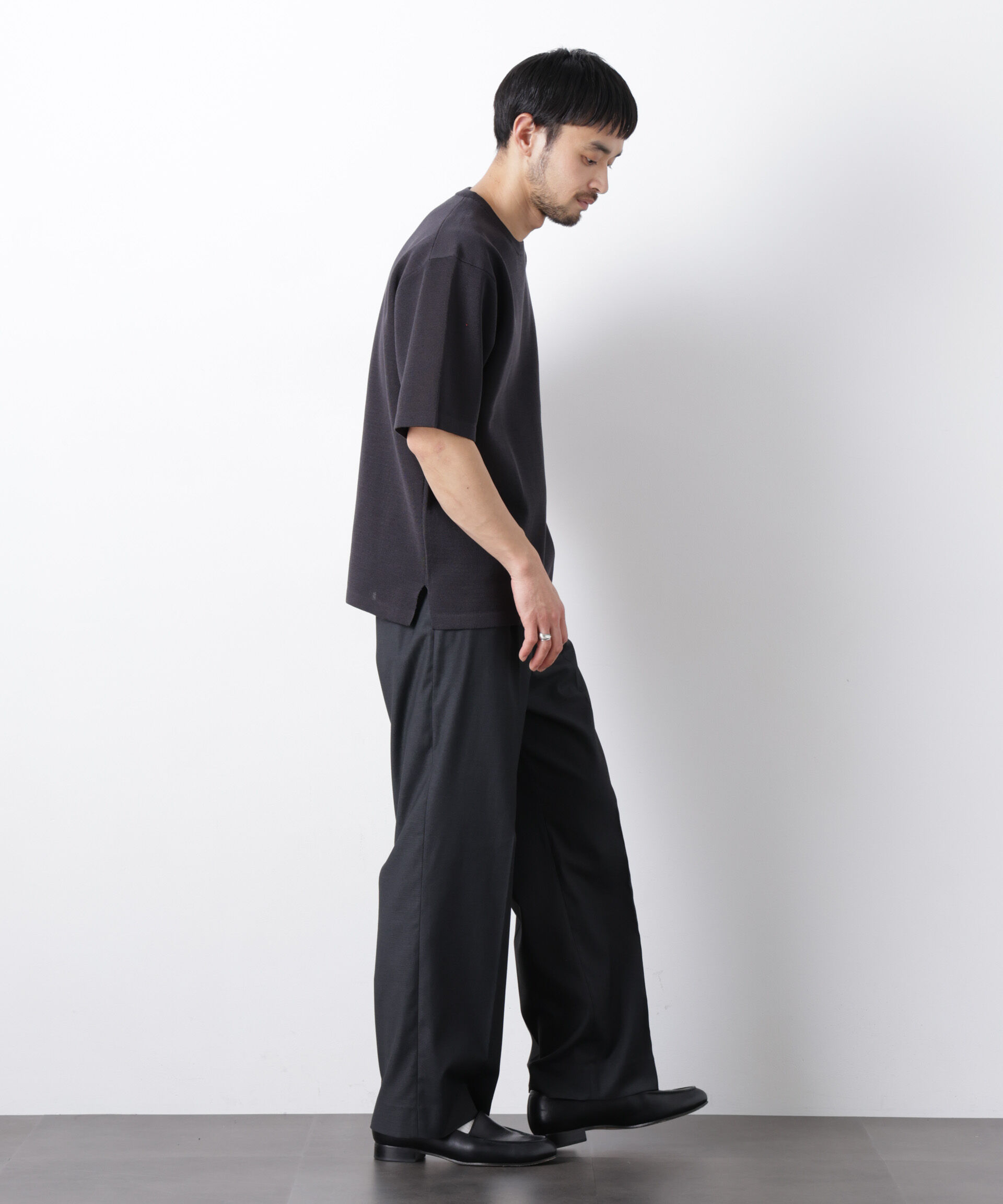 nano･universe「12ゲージドライニットTシャツ 半袖」|ニット・セーター|