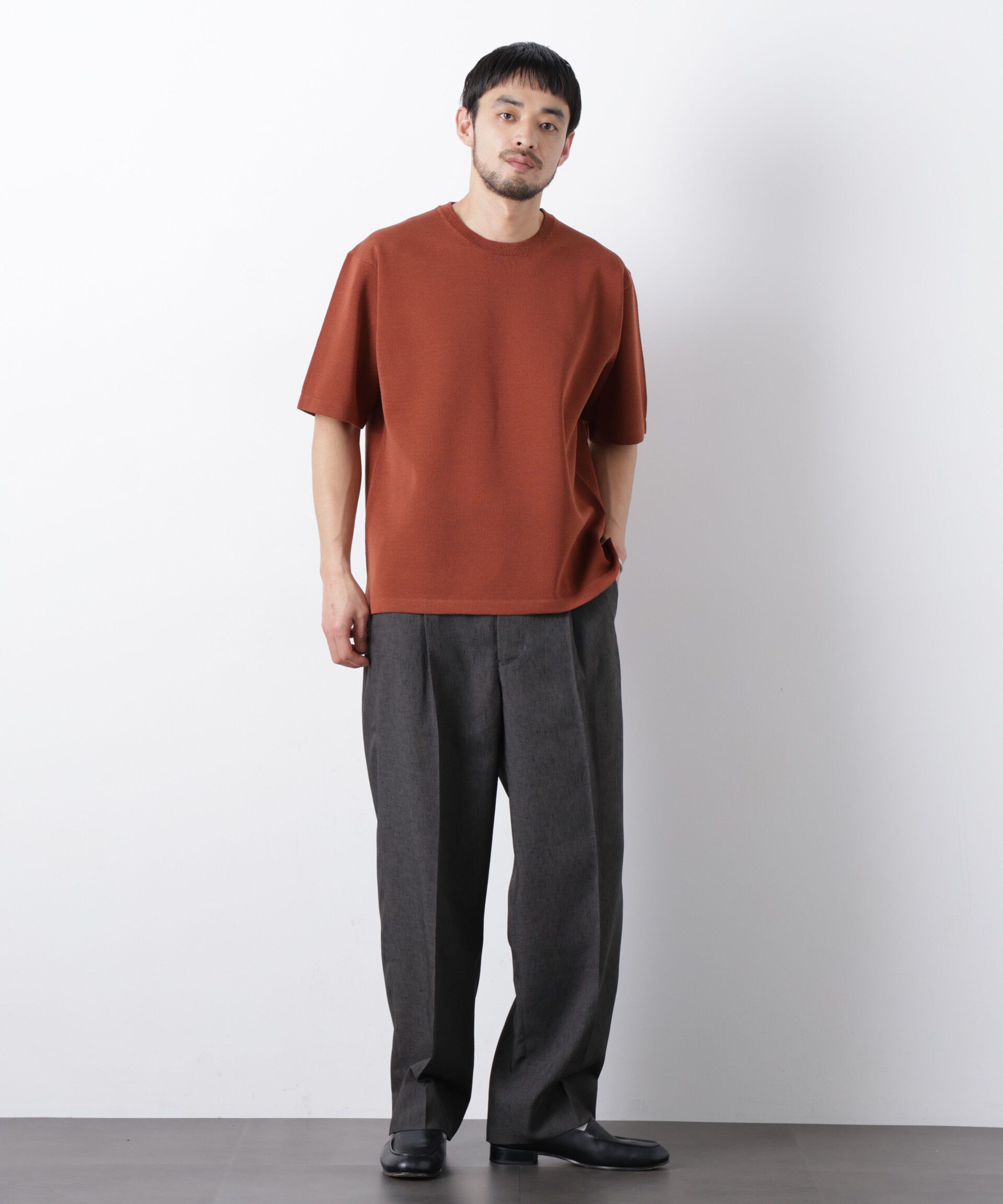 nano･universe「12ゲージドライニットTシャツ 半袖」|ニット・セーター|