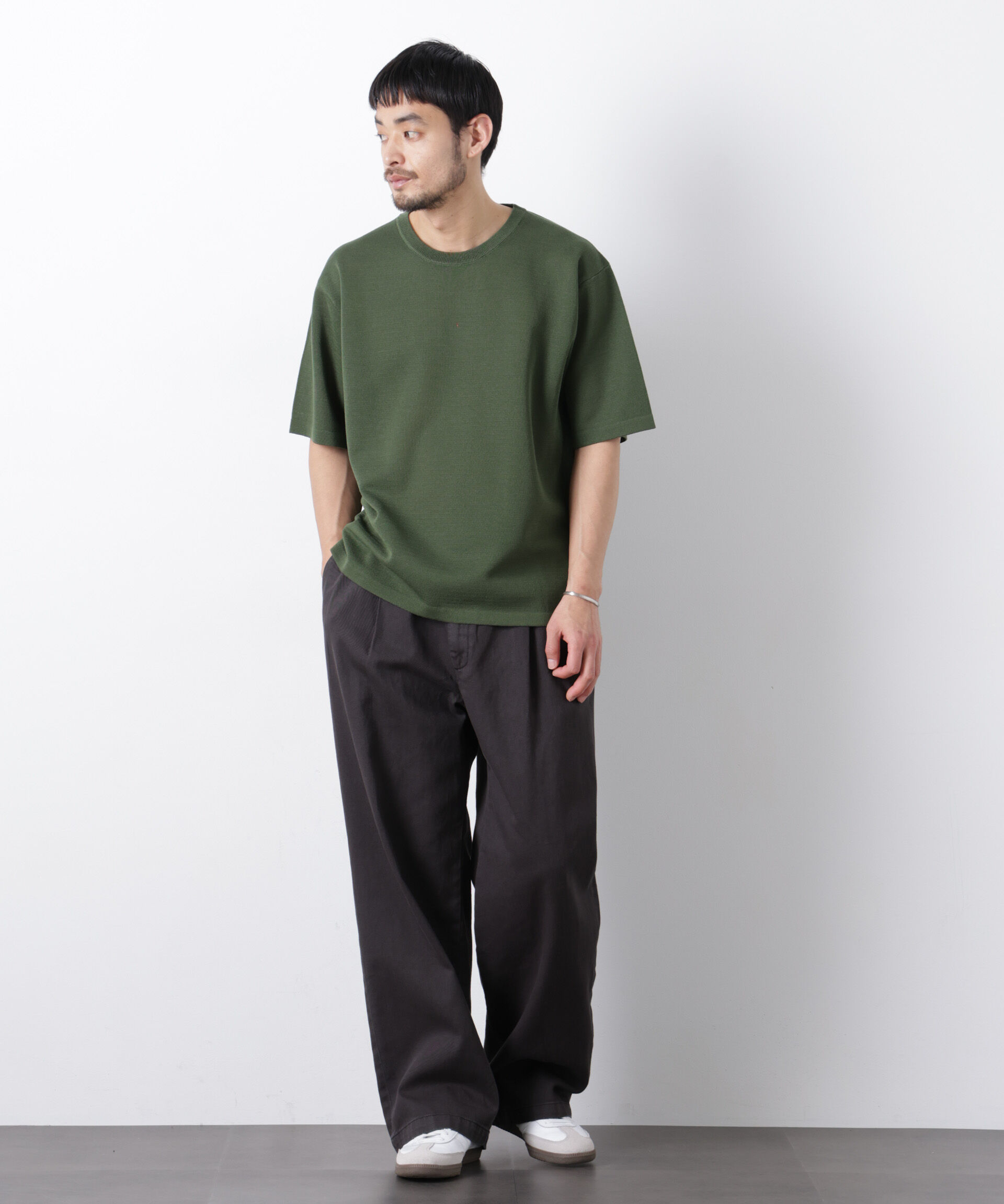 nano･universe「12ゲージドライニットTシャツ 半袖」|ニット・セーター|