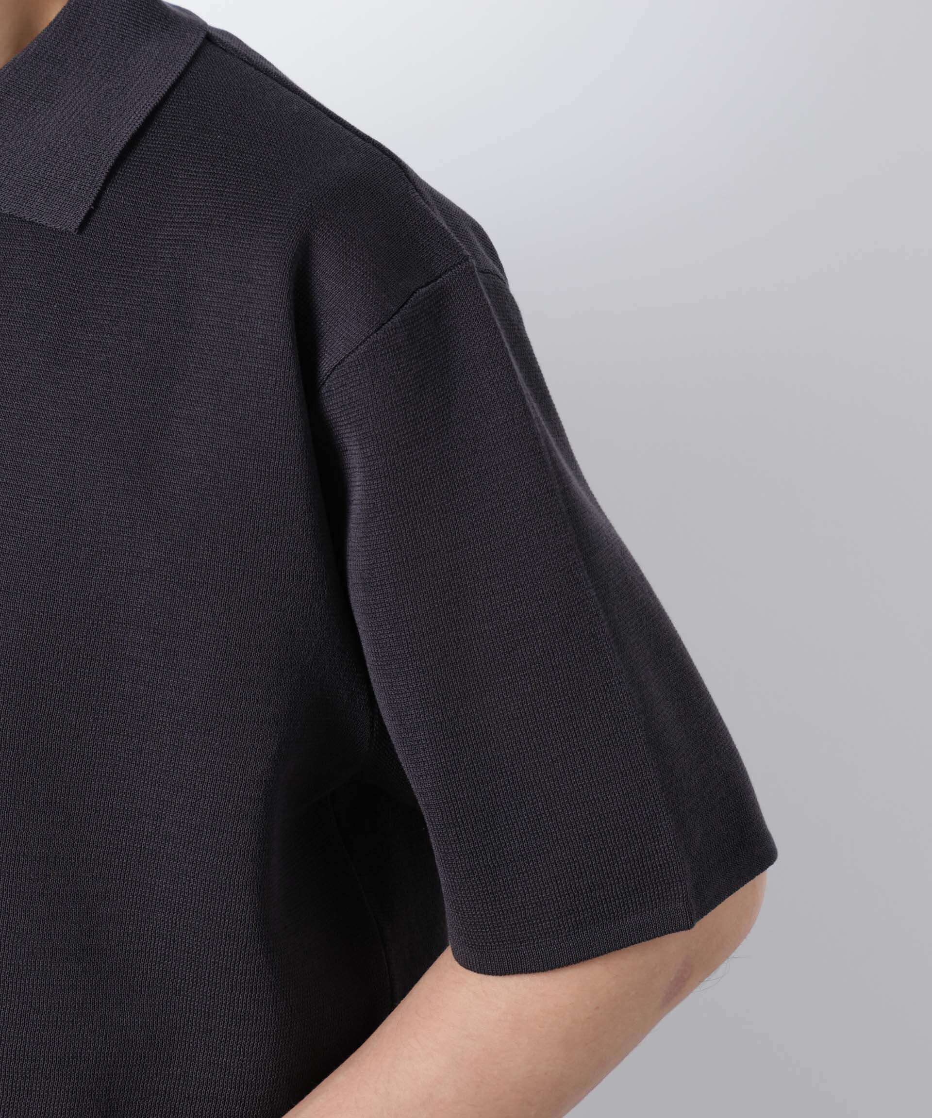 nano･universe「12ゲージドライニットスキッパーポロシャツ」|ニット・セーター|