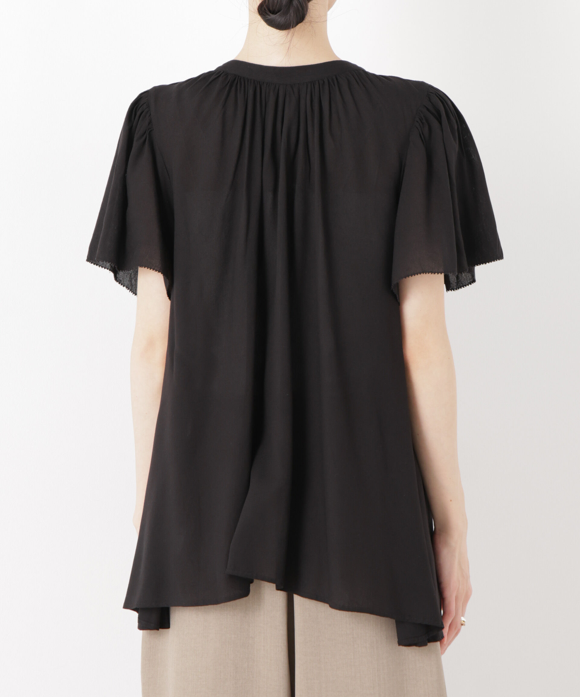 nano･universe「made in INDIA 前後2wayフレンチブラウス(セットアップ可)」|シャツ・ブラウス|