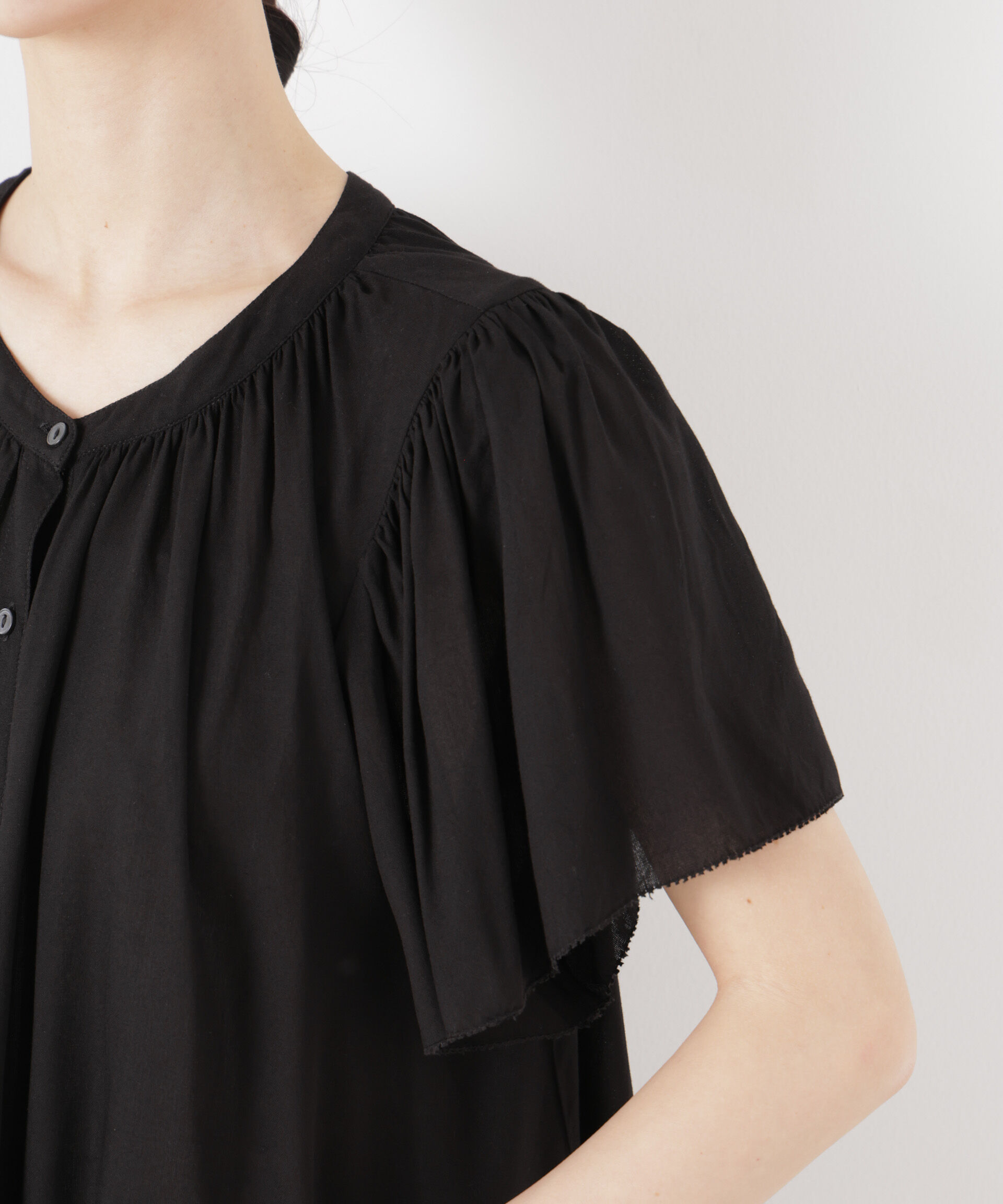 nano･universe「made in INDIA 前後2wayフレンチブラウス(セットアップ可)」|シャツ・ブラウス|