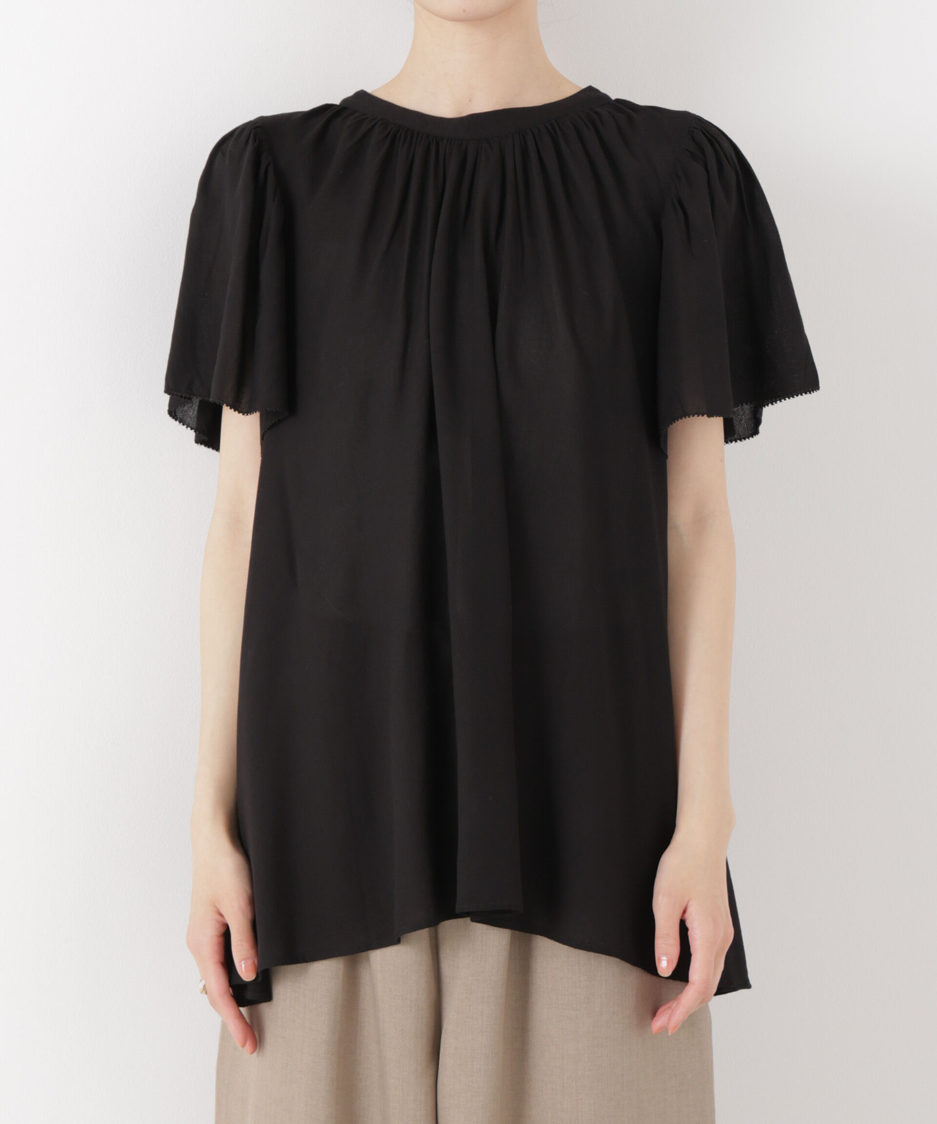 nano･universe「made in INDIA 前後2wayフレンチブラウス(セットアップ可)」|シャツ・ブラウス|