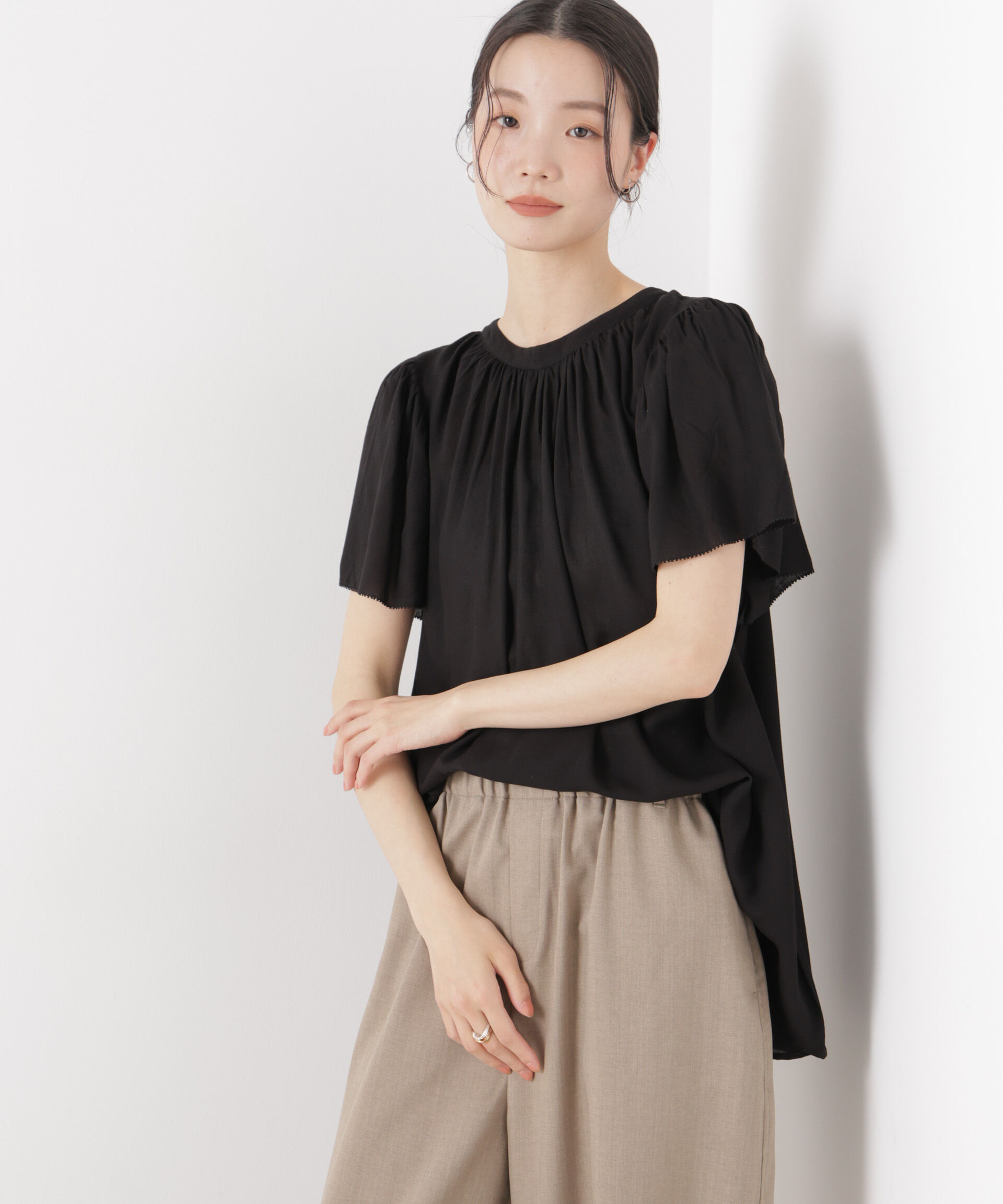 nano･universe「made in INDIA 前後2wayフレンチブラウス(セットアップ可)」|シャツ・ブラウス|