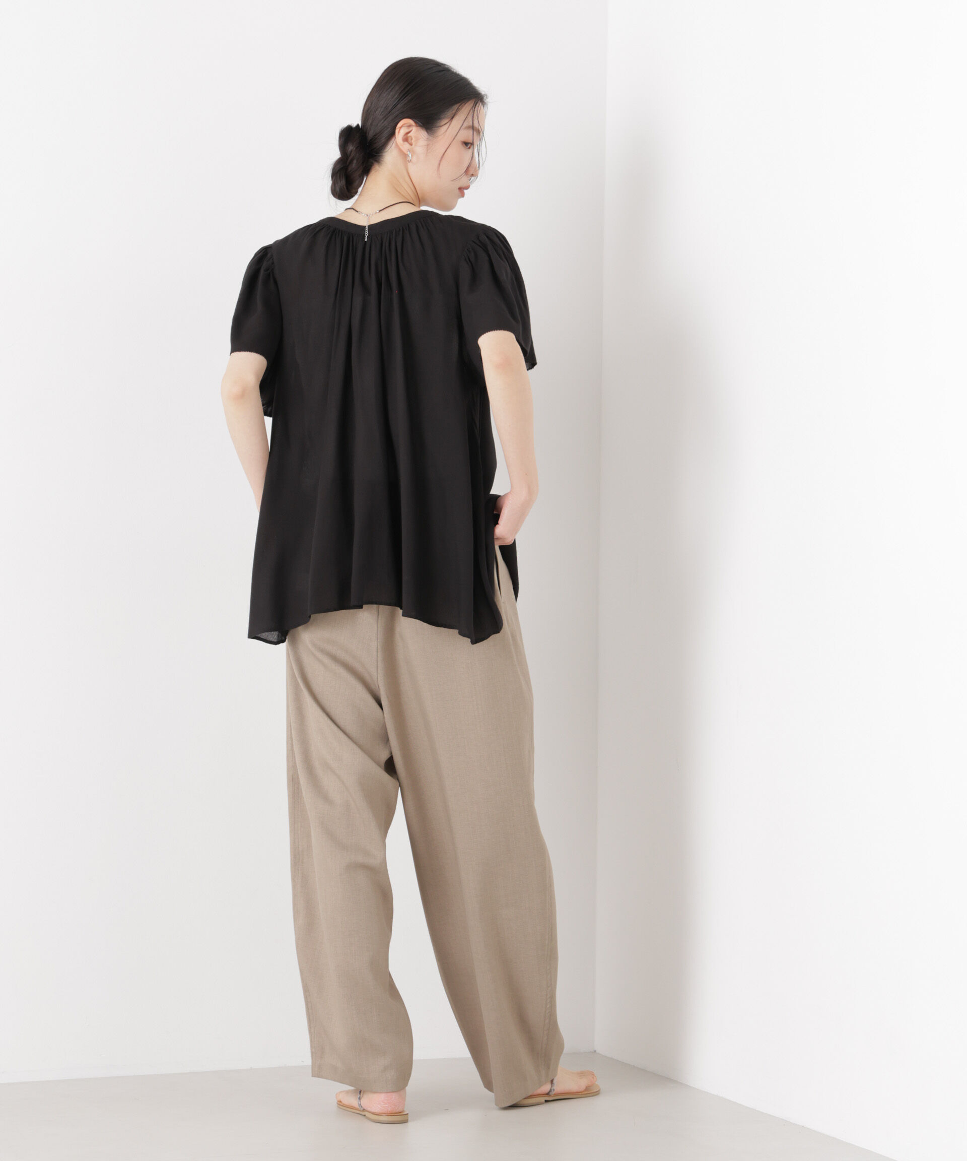 nano･universe「made in INDIA 前後2wayフレンチブラウス(セットアップ可)」|シャツ・ブラウス|