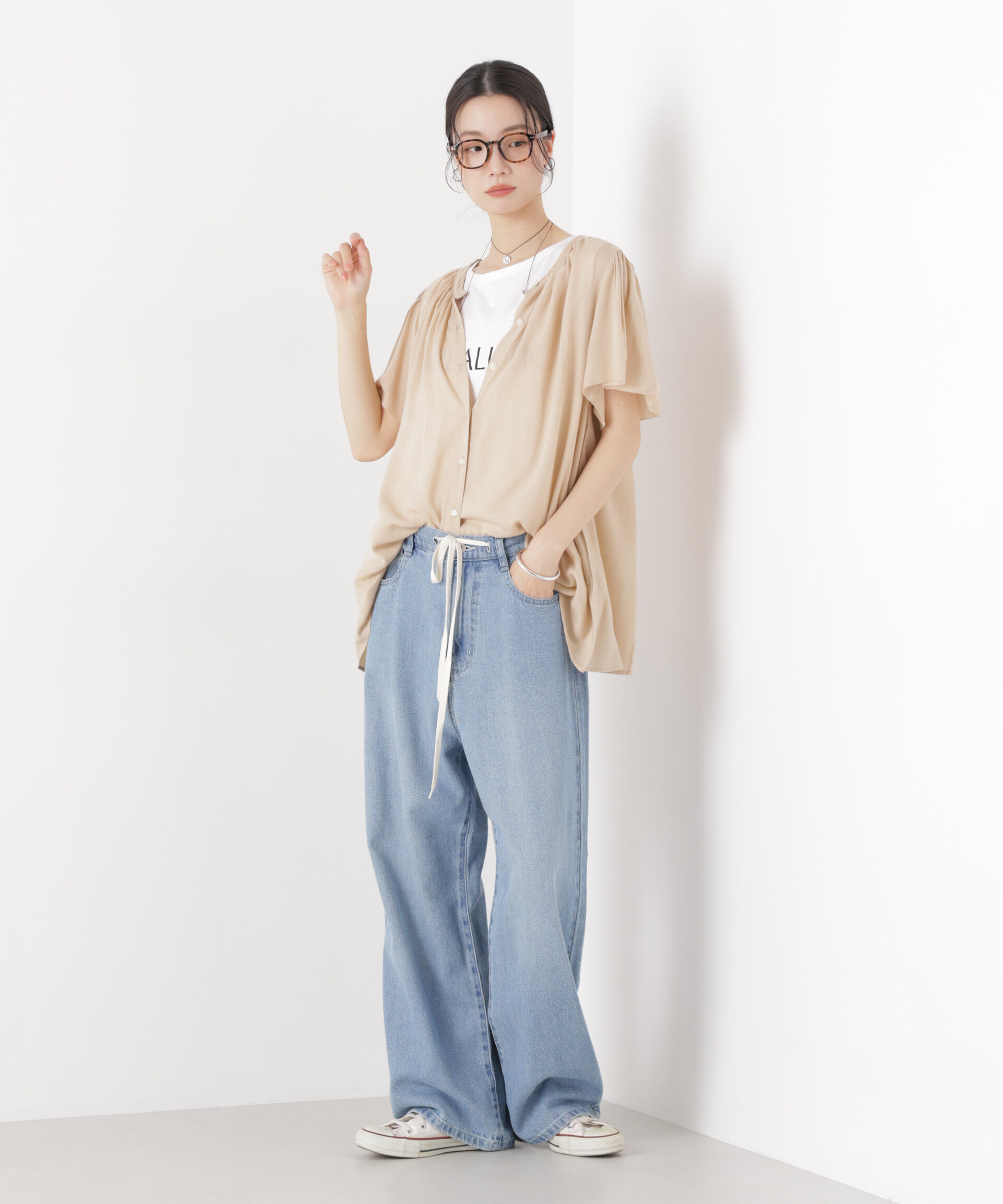 nano･universe「made in INDIA 前後2wayフレンチブラウス(セットアップ可)」|シャツ・ブラウス|