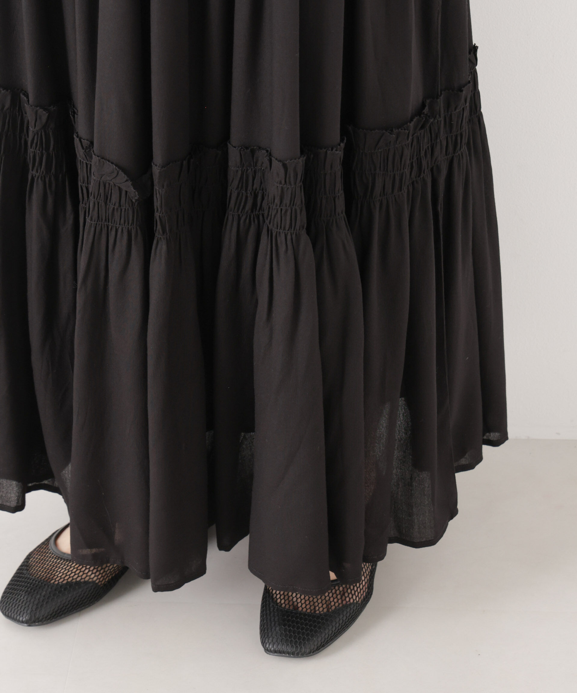 nano･universe「made in INDIA 切り替えギャザースカート(セットアップ可)」|スカート|