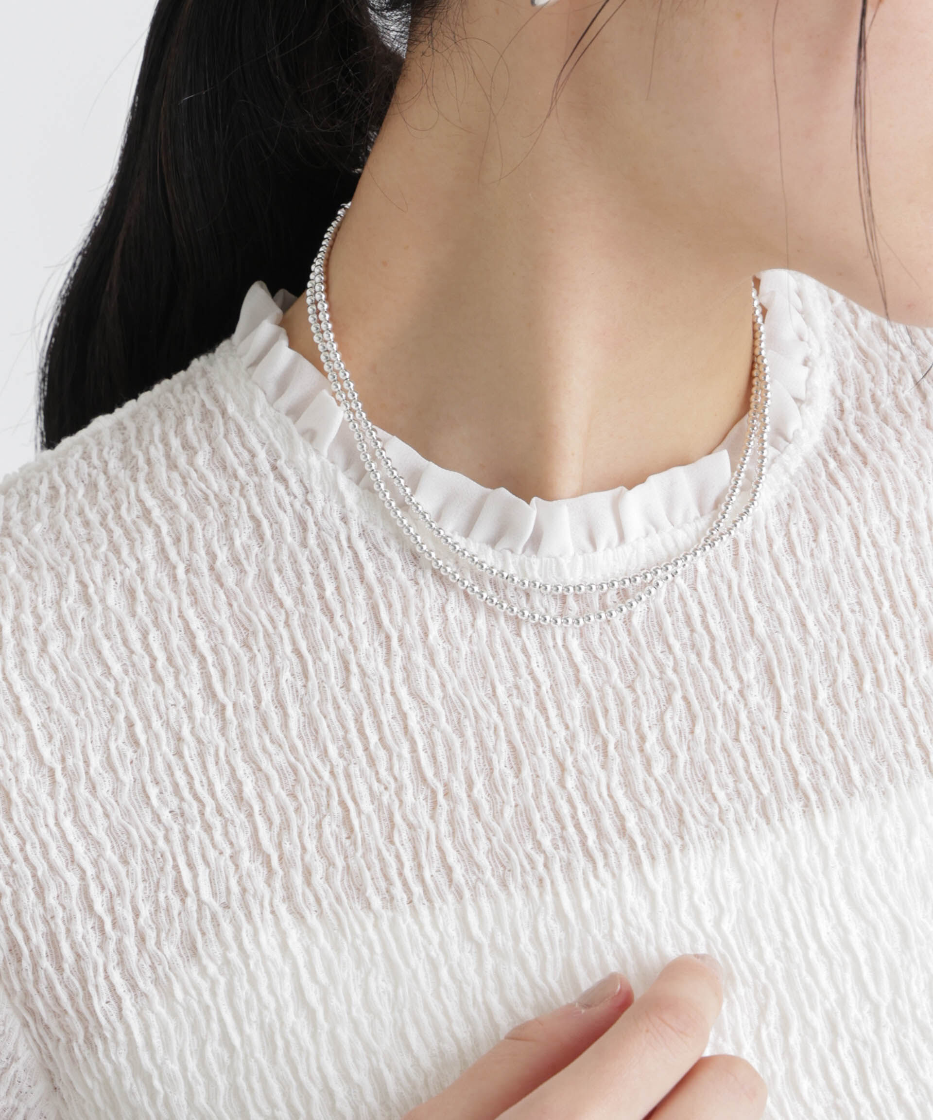 nano･universe「メタルボールラリエットネックレス」|ネックレス|