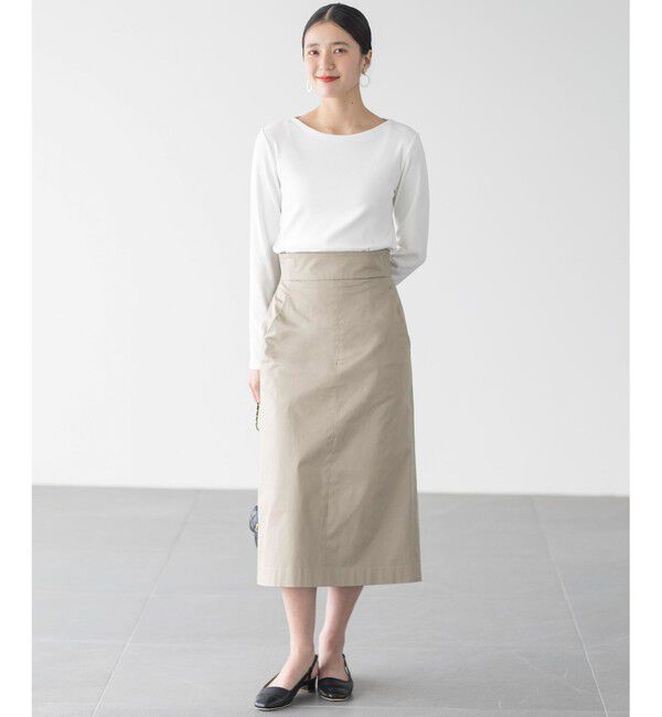 組曲「【ストレッチ・長袖】コットンフライス バスクTシャツ」|Tシャツ・カットソー|