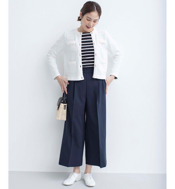 組曲「【ストレッチ・長袖】コットンフライス バスクTシャツ」|Tシャツ・カットソー|