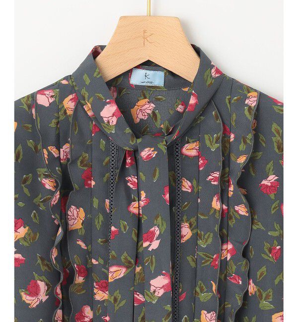 組曲「カッティングローズプリント フリルブラウス」|シャツ・ブラウス|