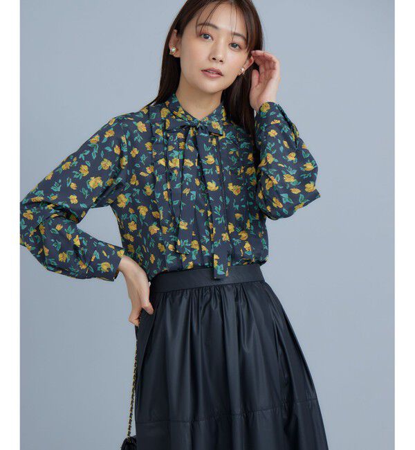 組曲「カッティングローズプリント フリルブラウス」|シャツ・ブラウス|イエロー系5