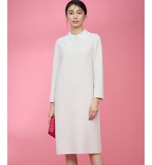 組曲「【KUMIKYOKU NAVY】コンフォータブルドレープ レース襟ワンピース」|ワンピース|