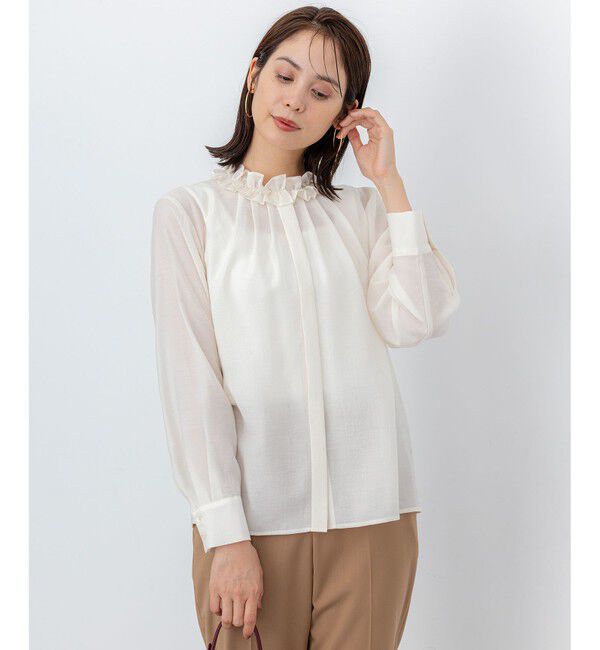 組曲「【加藤ローサさん着用】アンティークオーガンフリル ブラウス」|シャツ・ブラウス|