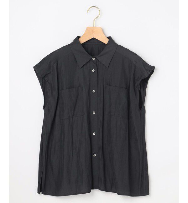 組曲「ギャザーライトデシン ブラウス」|シャツ・ブラウス|ネイビー系