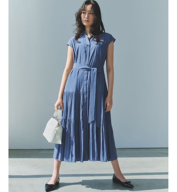 組曲「【WEB限定】ギャザーライトデシン ティアードワンピース」|ワンピース|