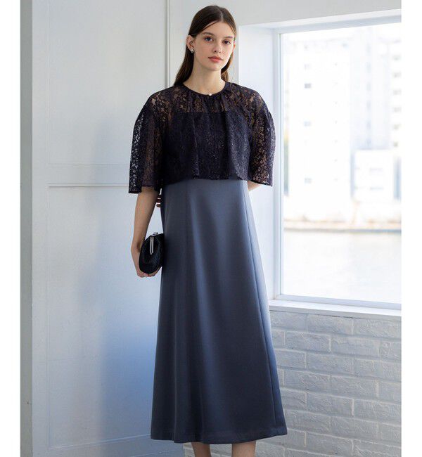 23区「【APPLAUDIR】ブライトフラワーレースコンビ ドレス」|ドレス|ｽﾚｰﾄｸﾞ