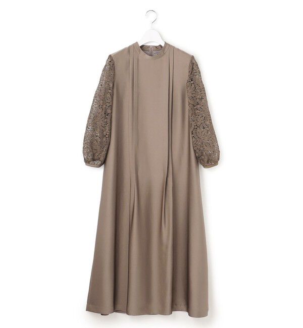 23区「【APPLAUDIR】ノーブルサテン リボンブーケレースコンビ ドレス」|ドレス|