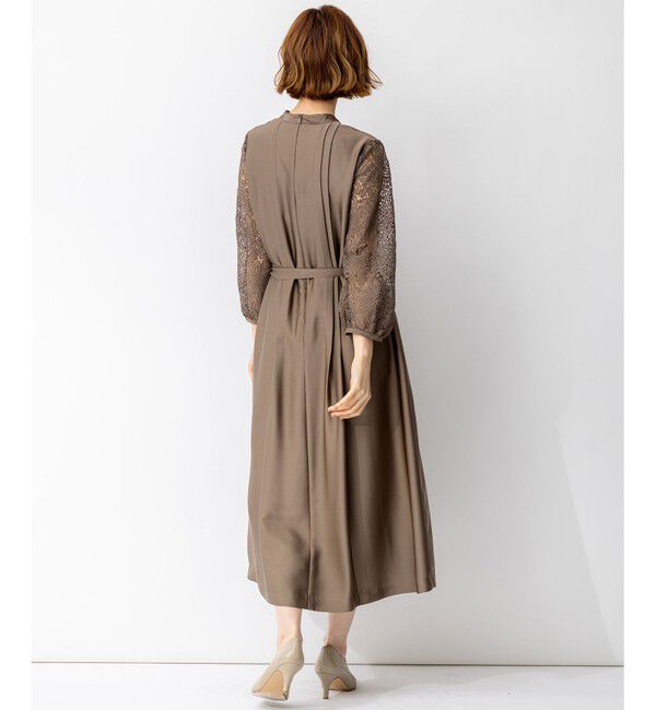 23区「【APPLAUDIR】ノーブルサテン リボンブーケレースコンビ ドレス」|ドレス|