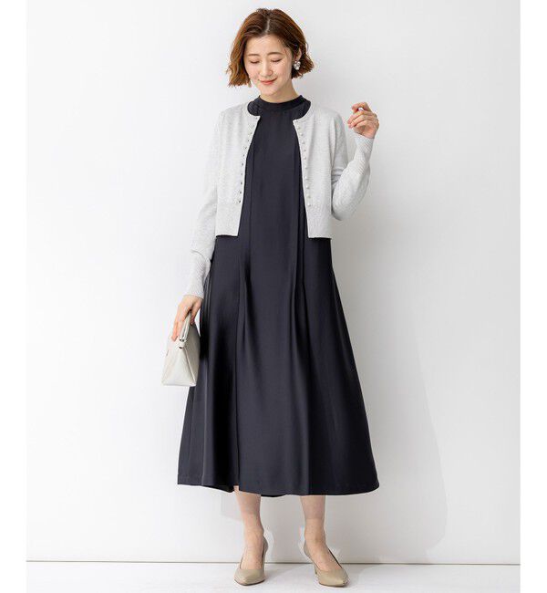 23区「【APPLAUDIR】ノーブルサテン リボンブーケレースコンビ ドレス」|ドレス|