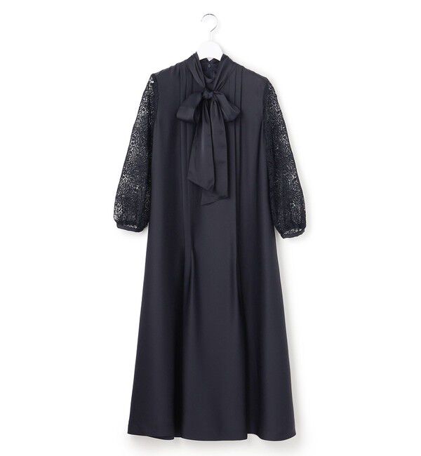 23区「【APPLAUDIR】ノーブルサテン リボンブーケレースコンビ ドレス」|ドレス|