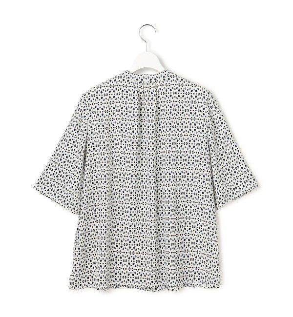 23区「カレイドスコーププリント バンドカラー ブラウス」|シャツ・ブラウス|