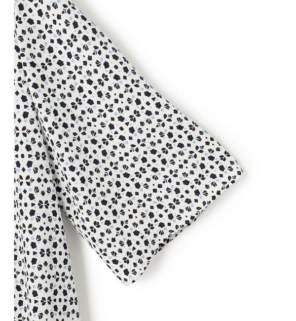 23区「カレイドスコーププリント バンドカラー ブラウス」|シャツ・ブラウス|