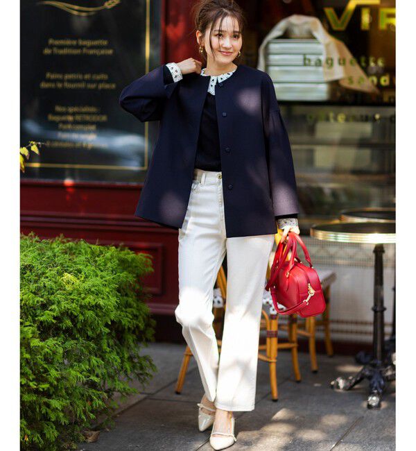 any SiS「【UVカット】セレモニードルマン ジャコット」|ノーカラーコート|