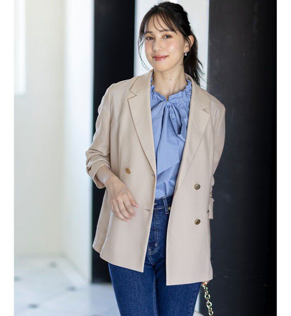 ANY SIS「【吸水速乾・洗える】シアーメッシュ ジャケット」|テーラードジャケット|