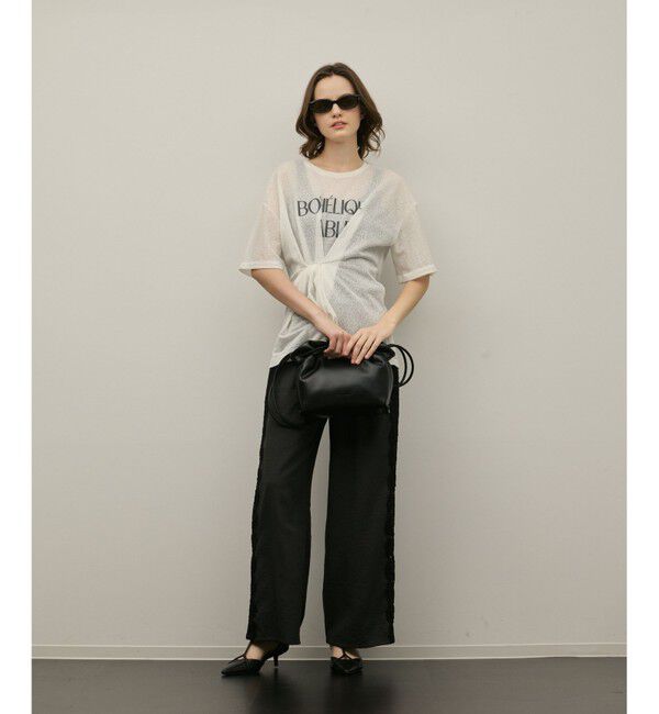 GRACE CONTINENTAL「タックロゴTシャツ」|Tシャツ・カットソー|ホワイト