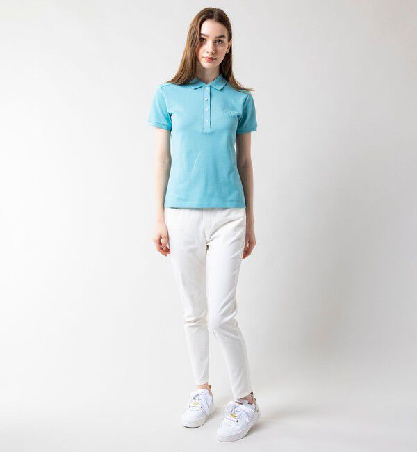 LACOSTE「スリムフィット ストレッチコットンピケポロシャツ（半袖）」|ポロシャツ|