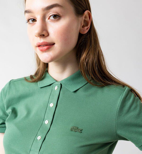 LACOSTE「スリムフィット ストレッチコットンピケポロシャツ（半袖）」|ポロシャツ|