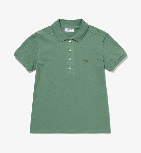 LACOSTE「スリムフィット ストレッチコットンピケポロシャツ（半袖）」|ポロシャツ|