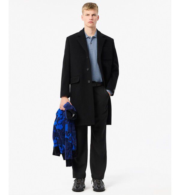 LACOSTE「長袖 リブ メランジカラ-ポロシャツ L1313 （杢・長袖)」|ポロシャツ|