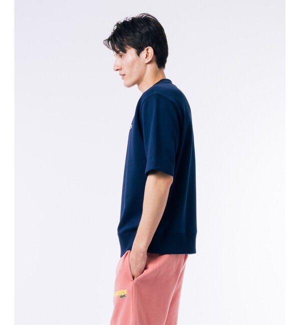 LACOSTE「オーガニックコットン 裏パイル地 オーバーサイズ プレミアム半袖スウェット トレーナー」|Tシャツ・カットソー|