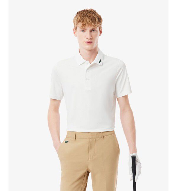 LACOSTE「カラーワニロゴパッチゴルフポロシャツ」|ポロシャツ|ホワイト