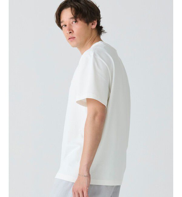 LACOSTE「配色ラインドリブネック鹿の子地 半袖Tシャツ」|Tシャツ・カットソー|