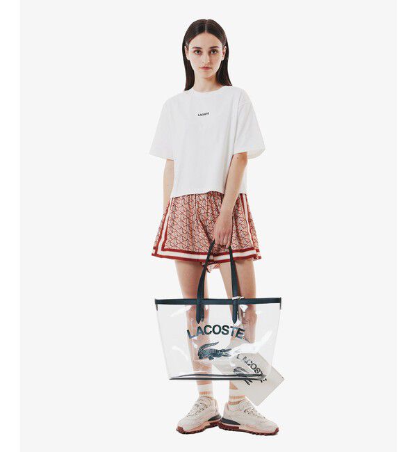 LACOSTE「ワイド＆ショートネームステッチTシャツ」|Tシャツ・カットソー|