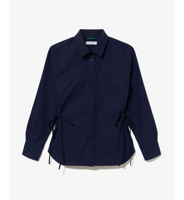 LACOSTE「リボンディテール ストレッチロングスリーブシャツ」|シャツ・ブラウス|