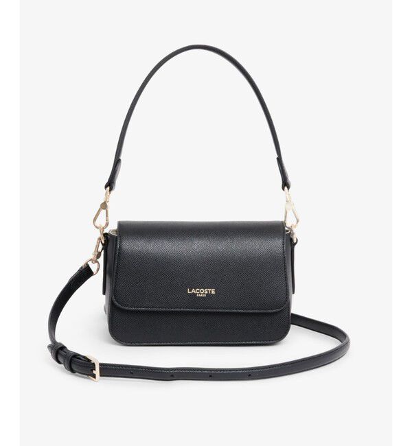 LACOSTE「シャンゼリゼ フラップショルダーバッグ / 2WAY」|ショルダー・メッセンジャー|ブラック