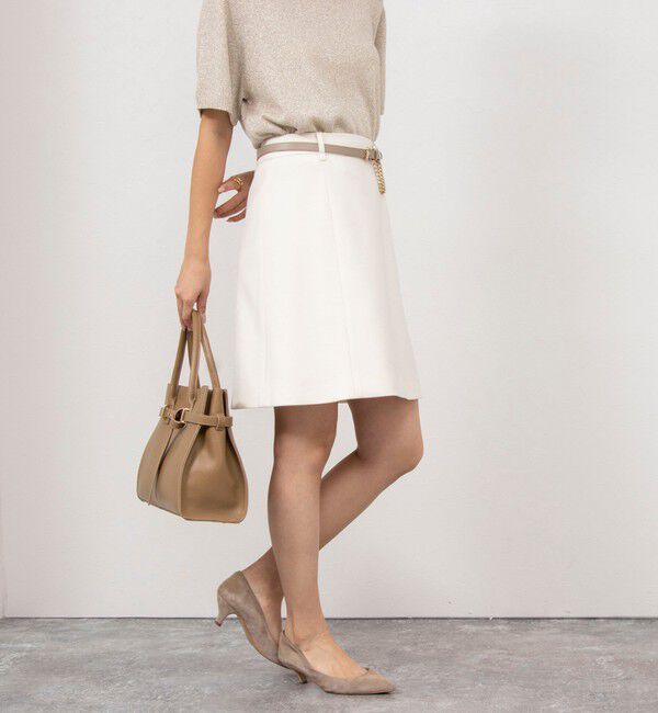 NOLLEY'S「ストレッチカルゼショートスカート」|台形|
