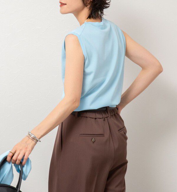 NOLLEY'S sophi「《アンサンブル対応/手洗い可能》綿ポリノースリーブプルオーバーニット」|ニット・セーター|