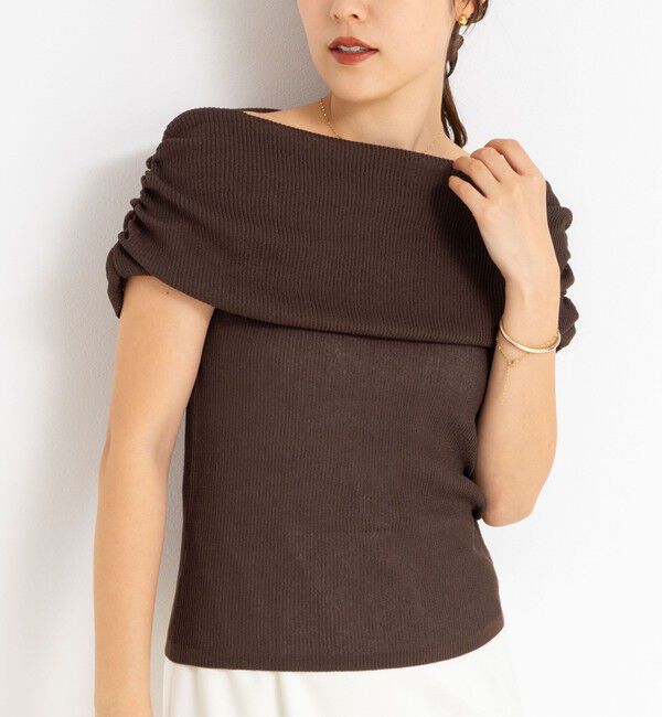 NOLLEY'S sophi「◇【WEB限定カラーあり】《手洗い可能》シアーオフショルプルオーバーニット」|ニット・セーター|