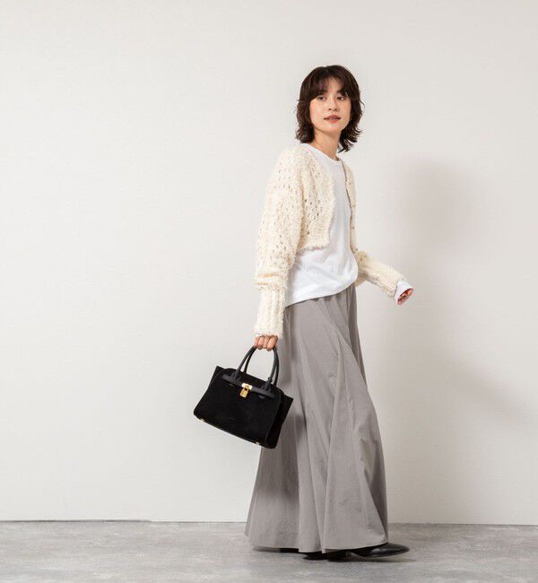NOLLEY'S「《手洗い可能》カットフェザーヤーン透かし柄2WAYカーディガン」|カーディガン|