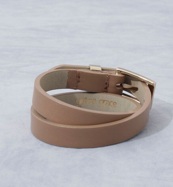 grace grace「【grace grace/グラスグラス】ダブルロールベルトブレス」|ブレスレット・バングル|