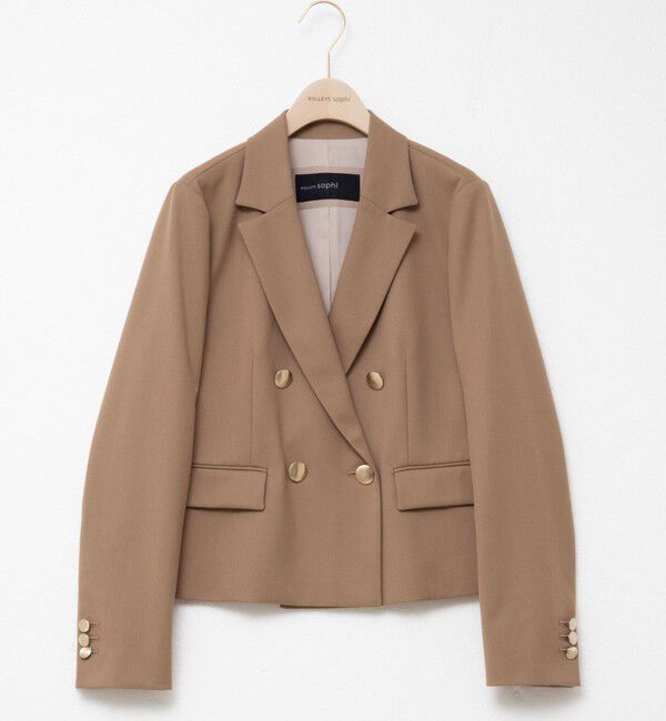 NOLLEY'S sophi「《セットアップ対応》ウォッシャブルウール混ツイルショートジャケット」|テーラードジャケット|