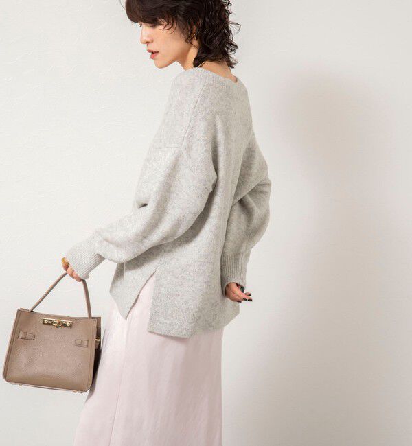 NOLLEY'S sophi「《手洗い可能》モヘヤスパンコールVネックプルオーバー」|ニット・セーター|